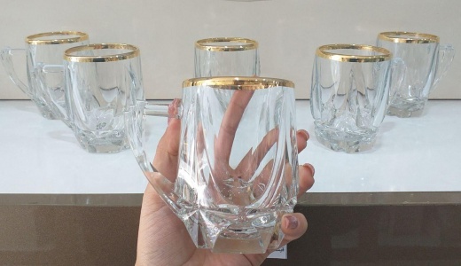 فنجان استاتیک خط طلا
