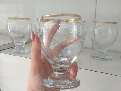 گیلاس خوری لنا خط طلا