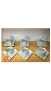 سرویس 12 پارچه چایی خوری خط طلا فلت