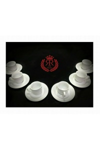 12 پارچه قهوه خوری سفید