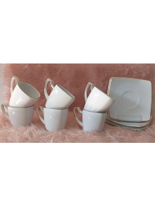 فنجان و زیر فنجان سناتور خط طلا