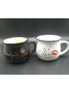 لیوان رجینال سفید و مشکی بزرگ