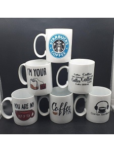 ماگ یک رو چاپ نسترن (طرح coffee)