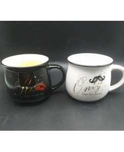 لیوان رجینال سفید و مشکی متوسط