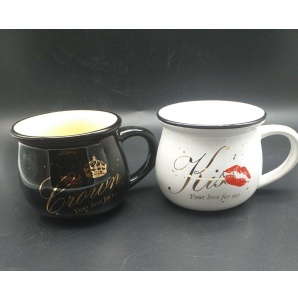 لیوان رجینال سفید و مشکی بزرگ