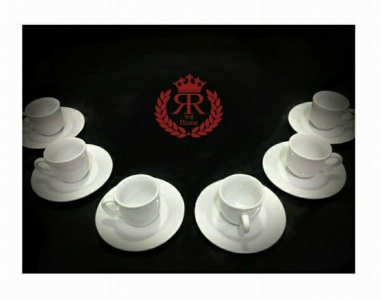 12 پارچه قهوه خوری سفید