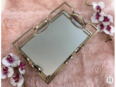 سینی مستطیل ساخت چین آب طلا خورده رنگ ثابت