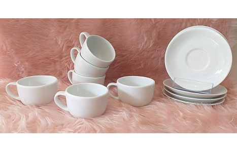 فنجان و زیر فنجان دیپلمات سفید