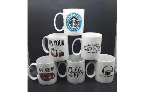 ماگ یک رو چاپ نسترن (طرح coffee)