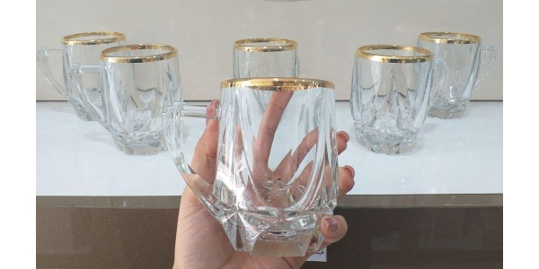 فنجان استاتیک خط طلا