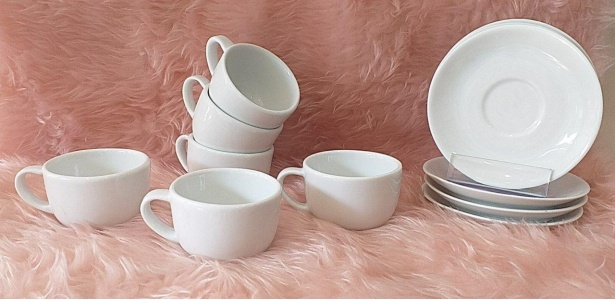 فنجان و زیر فنجان دیپلمات سفید